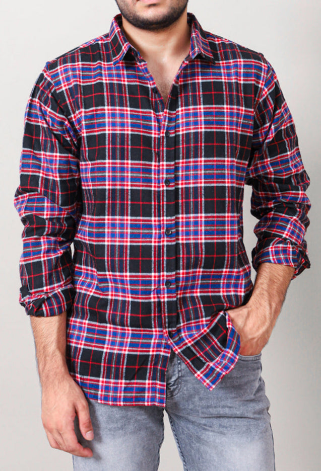 Heavy Cotton Checkered Slim Fit Shirt